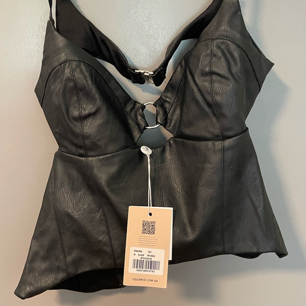 Tigermist Brand new leather Crop top